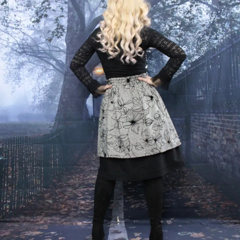 Юбка из твида двойная. Юбка на осень-зиму