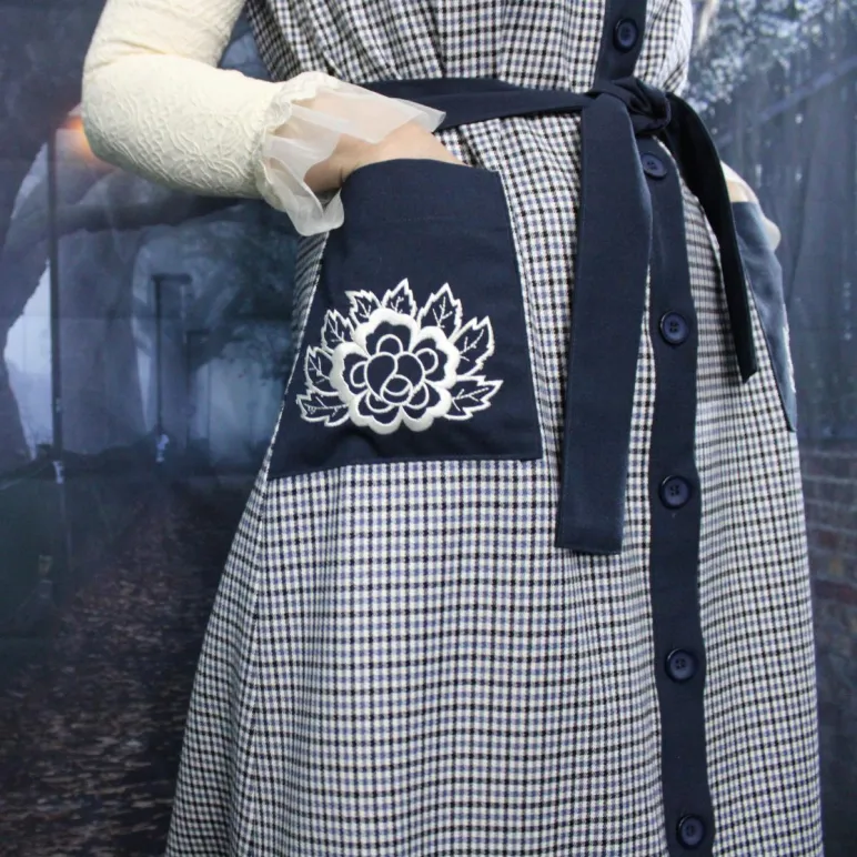 Сарафан полушерстяной в мелкую клетку. Сарафан на осень-зиму