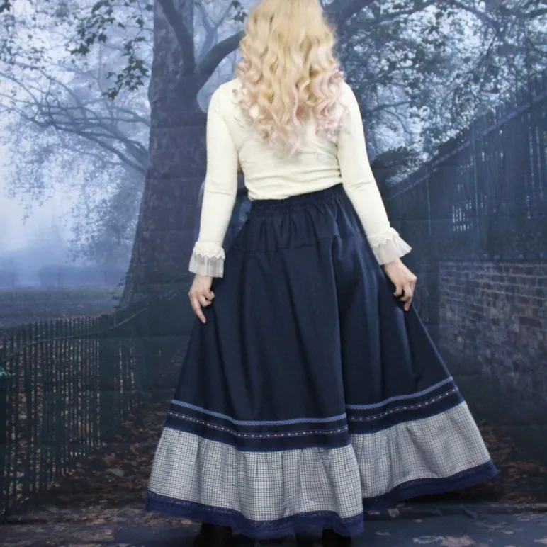 Юбка из полушерсти в стиле бохо. Юбка на осень-весну