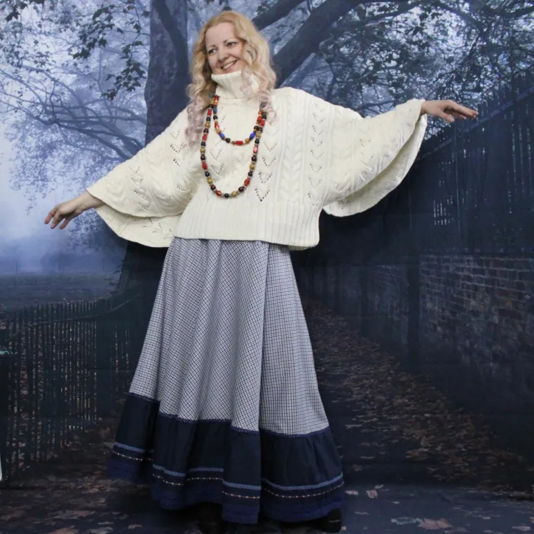 Юбка длинная полушерстяная. Юбка в клетку