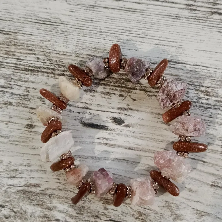 Браслет из кварца с авантюрином