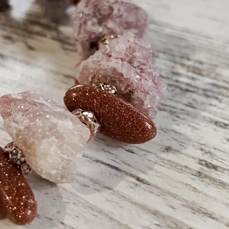 Браслет из кварца с авантюрином