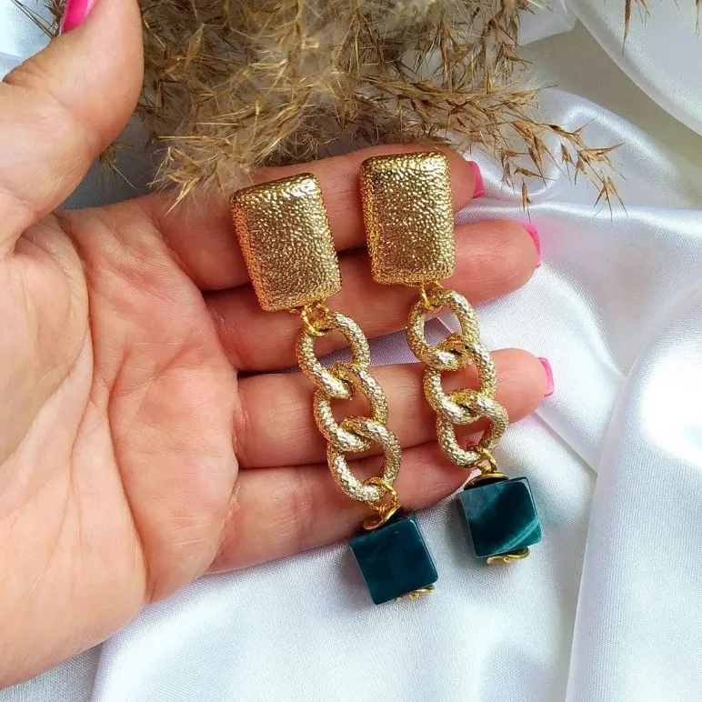 Клипсы с агатами "Твоя удача"