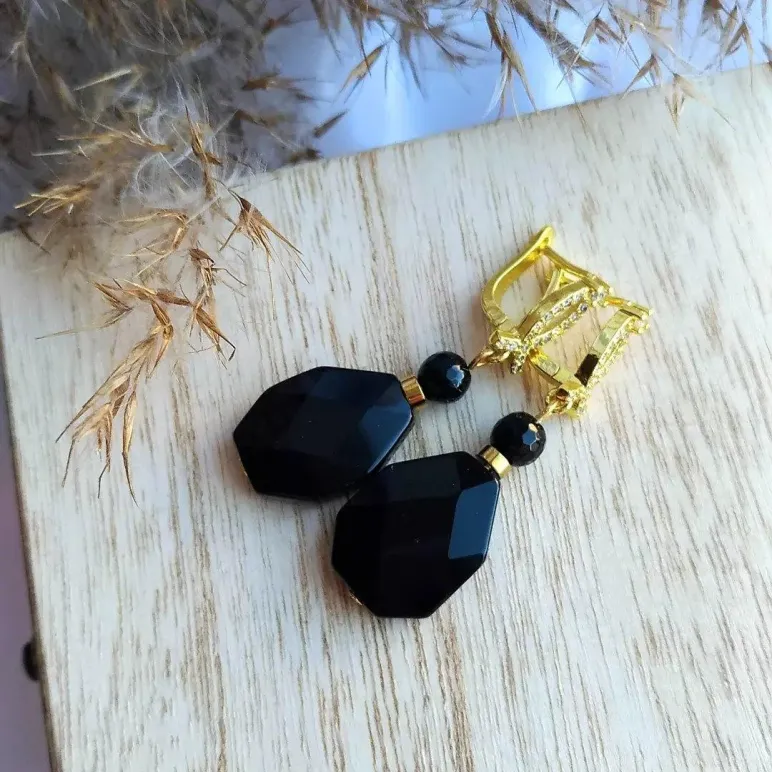 Серьги с агатами "Безупречность"