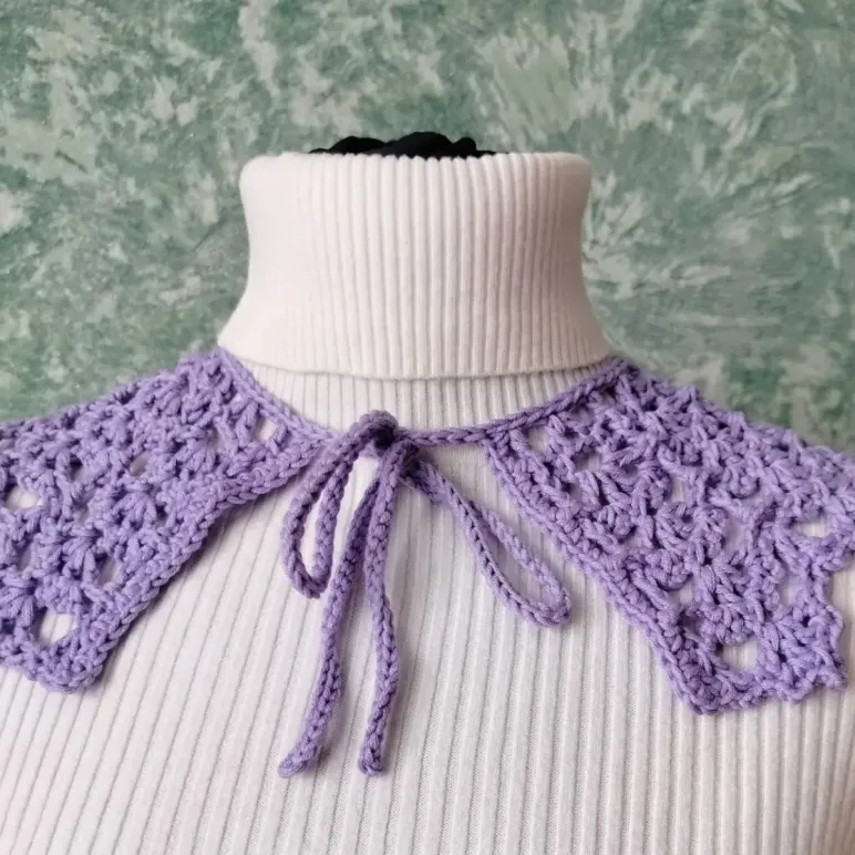 Кружевной воротничок ручной работы — акцент женственности