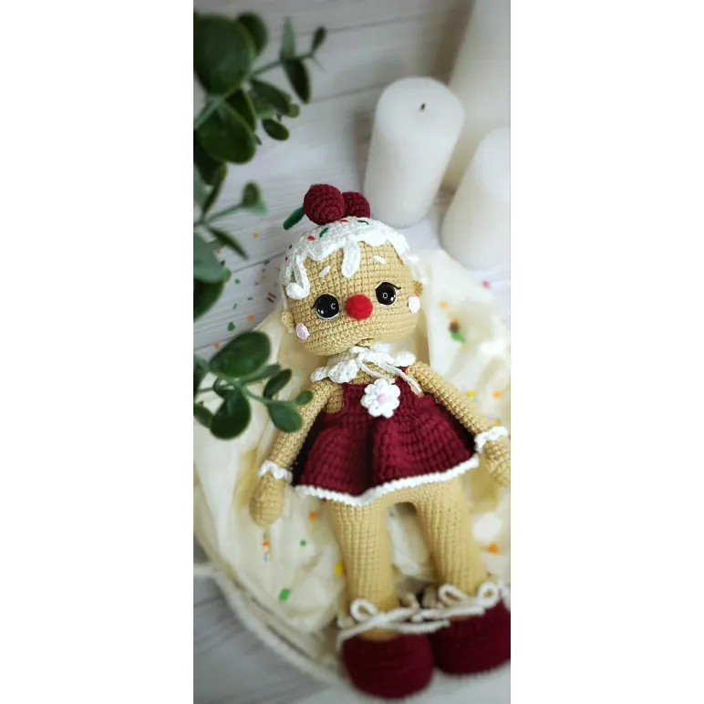 Вязаная игрушка-куколка "Пряня"