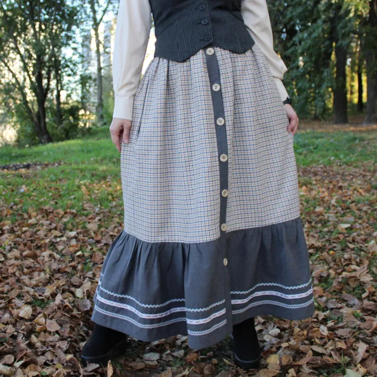 Юбка на пуговицах. Юбка на осень-зиму