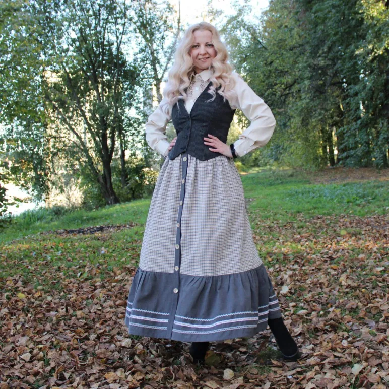 Юбка на пуговицах. Юбка на осень-зиму