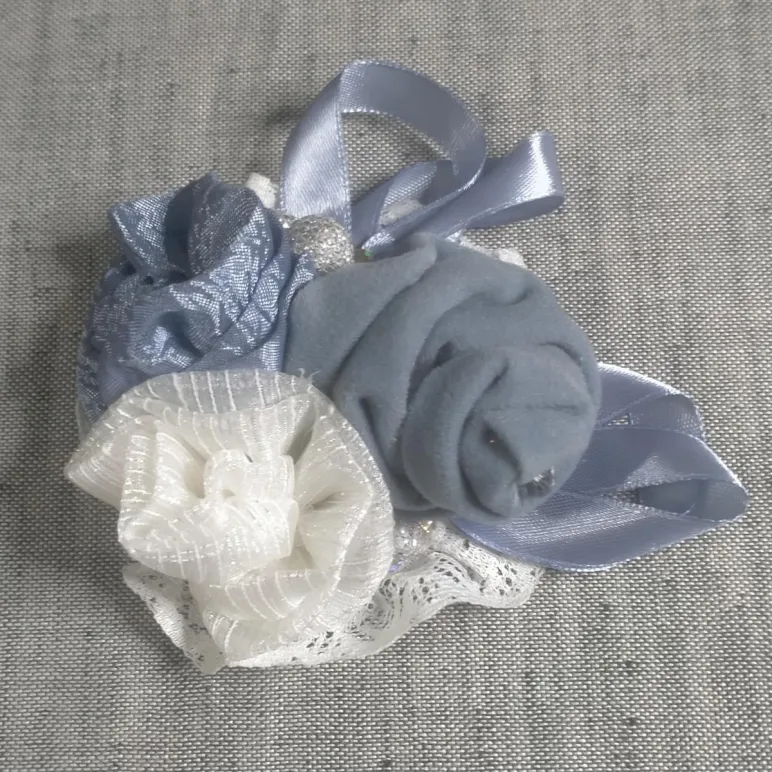 Текстильная брошь, бохо стиль.