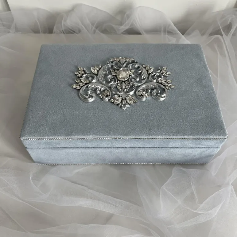 Шкатулка для украшений, голубая