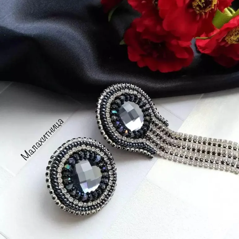 Серьги "Дыхание ночных теней"