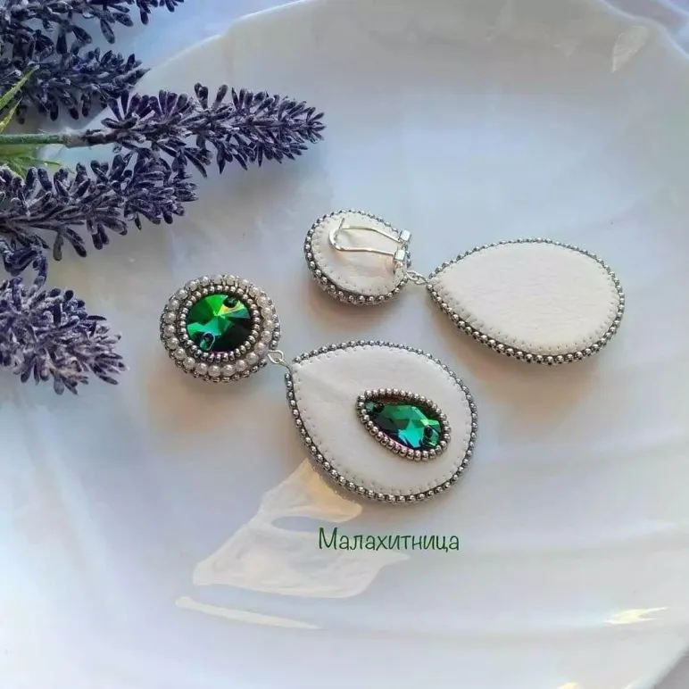 Серьги "Аромат жасмина"