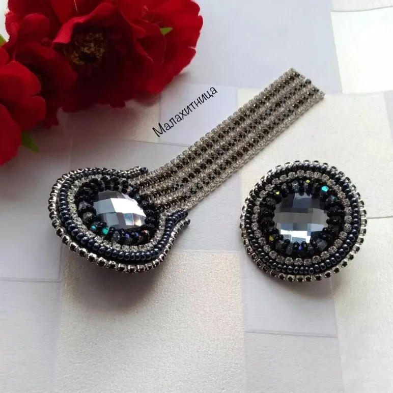 Серьги "Дыхание ночных теней"