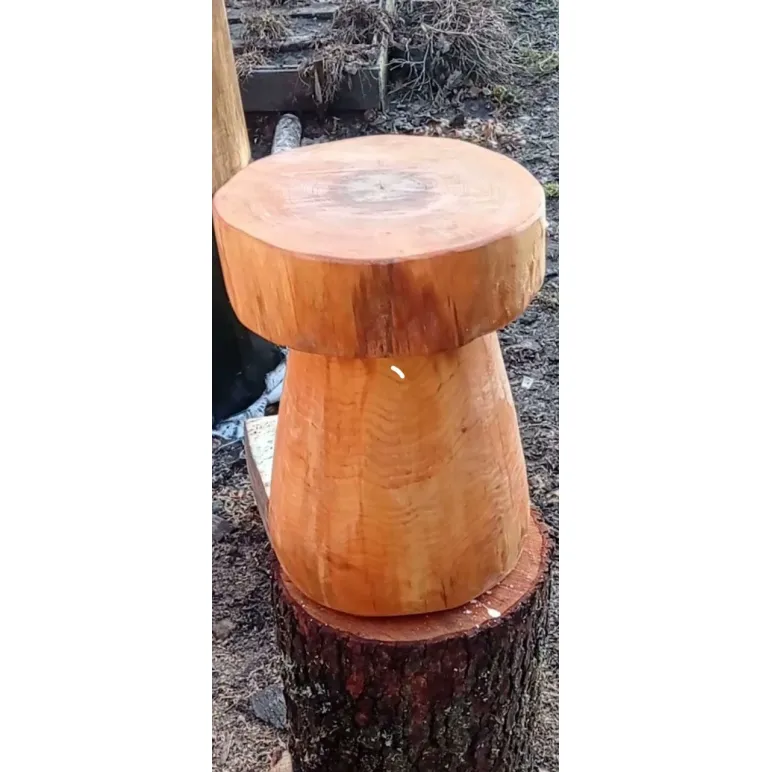 Грибочки из цельного дерева