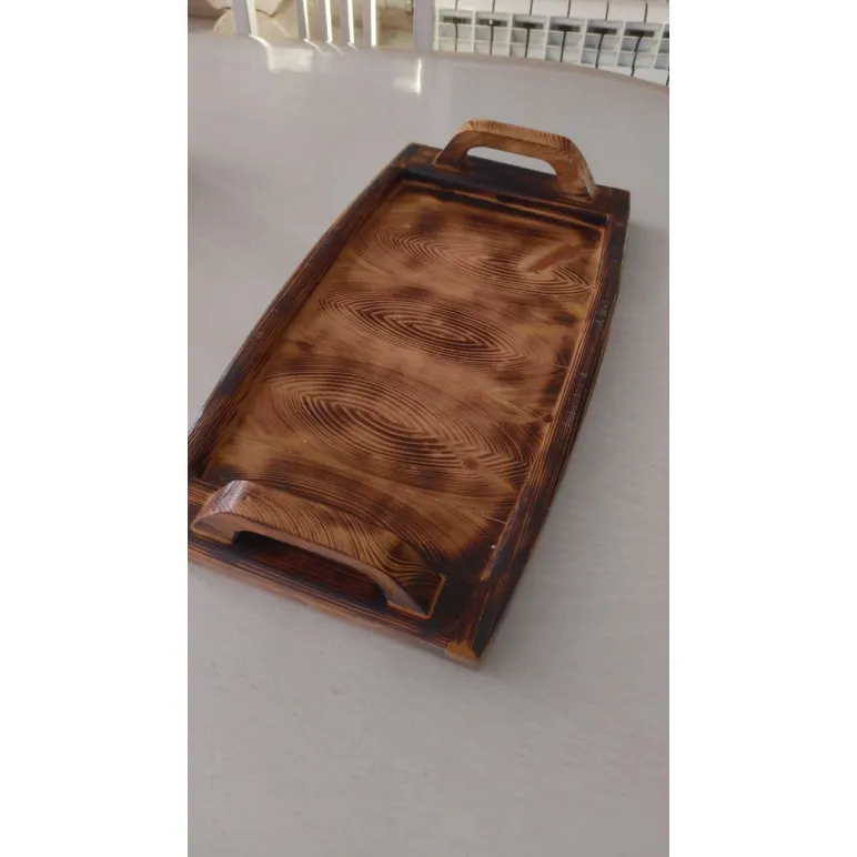 Поднос, доска для подачи из массива сосны, деревянная