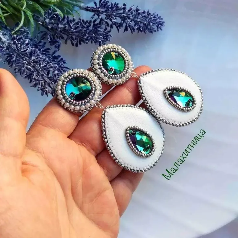 Серьги "Аромат жасмина"