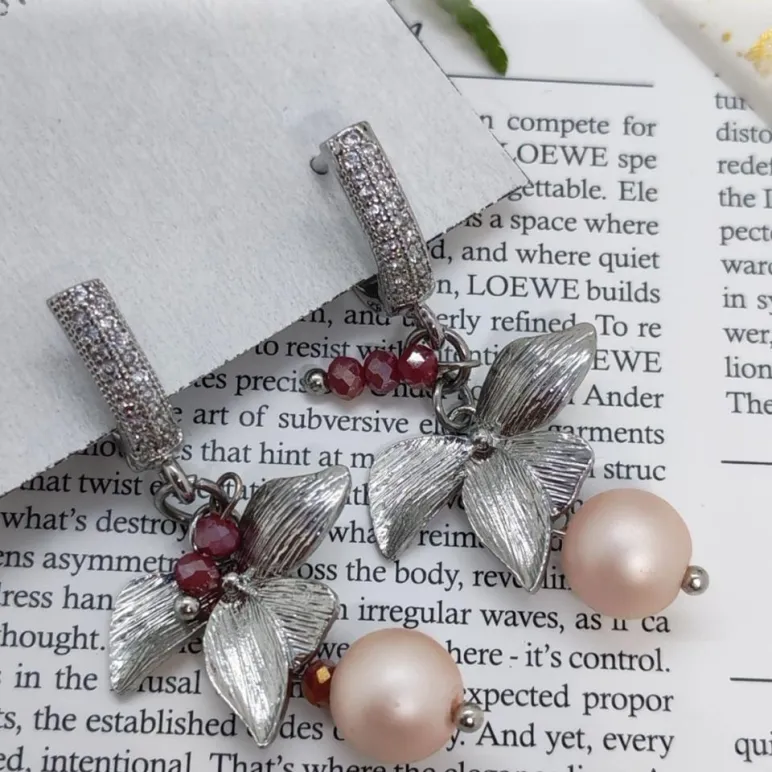 Серьги Цветочный шик