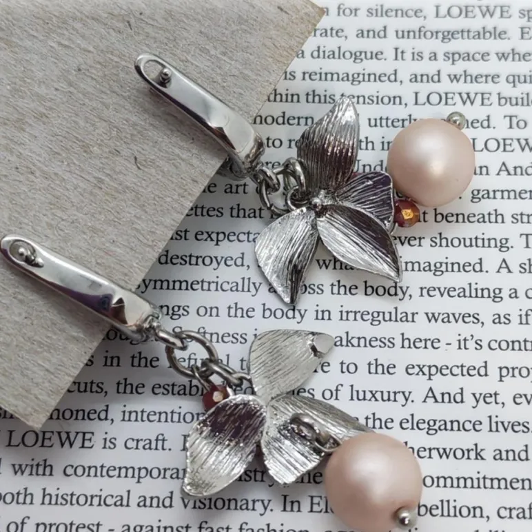 Серьги Цветочный шик