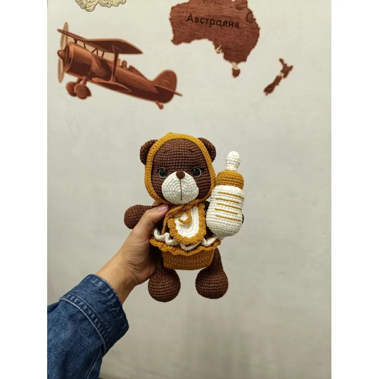 Игрушка "Мишка-малыш с бутылочкой" и погремушкой