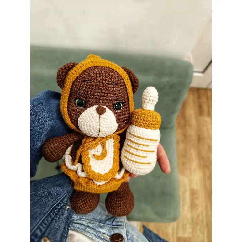 Игрушка "Мишка-малыш с бутылочкой" и погремушкой