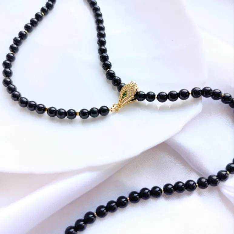 Колье-галстук трансформер из оникса