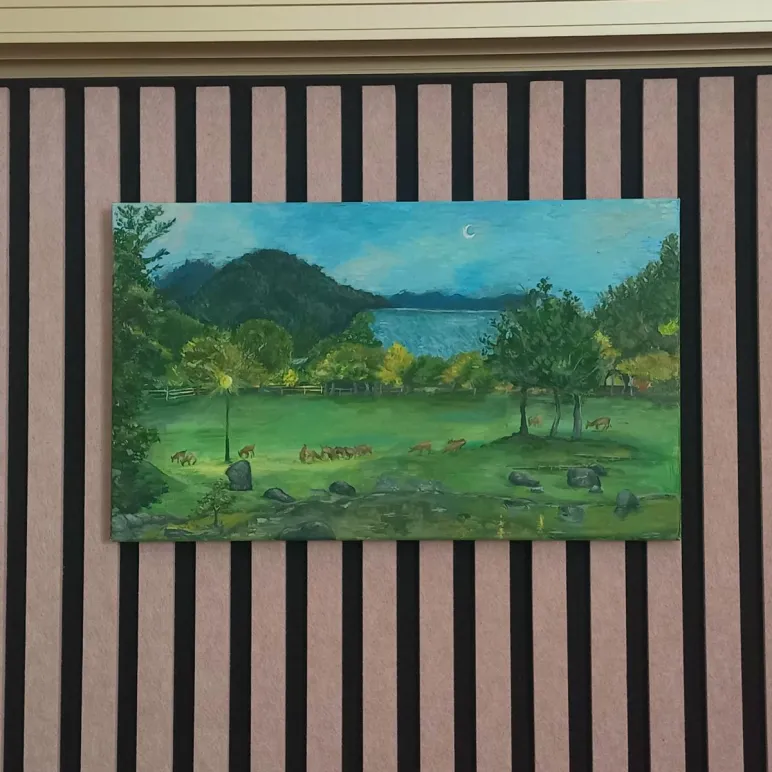 Картина ручной работы "Желтый вечер"