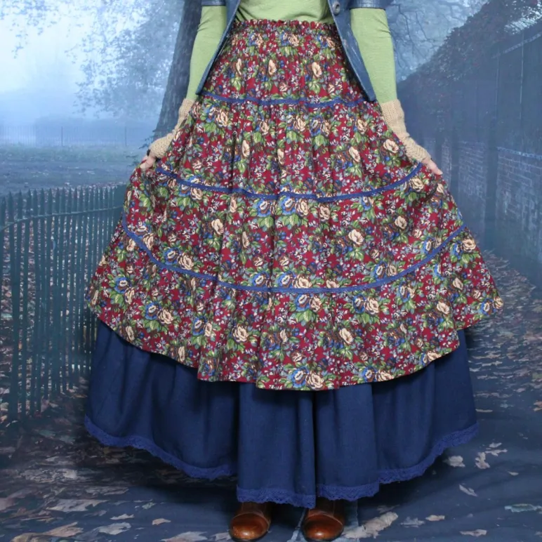Юбка в стиле бохо. Юбка с подъюбником
