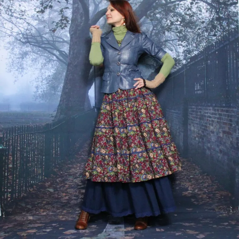 Юбка в стиле бохо. Юбка с подъюбником