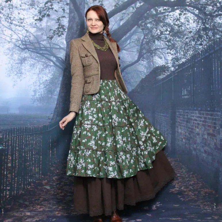 Юбка в стиле бохо с подъюбником.