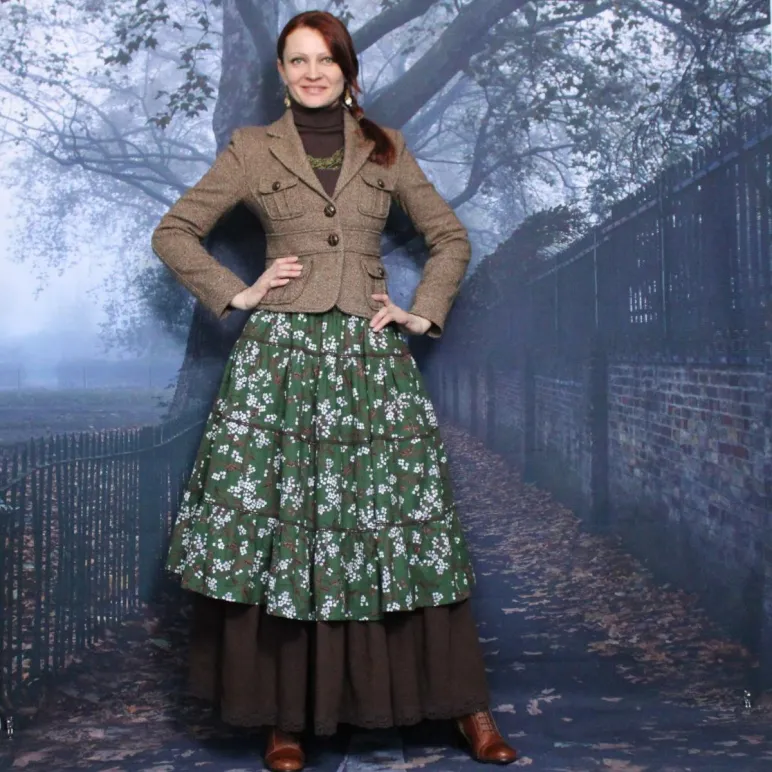 Юбка в стиле бохо с подъюбником.