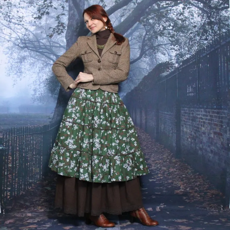 Юбка в стиле бохо с подъюбником.