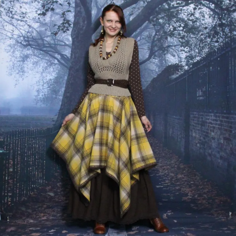 Юбка в стиле бохо. Теплая юбка на зиму