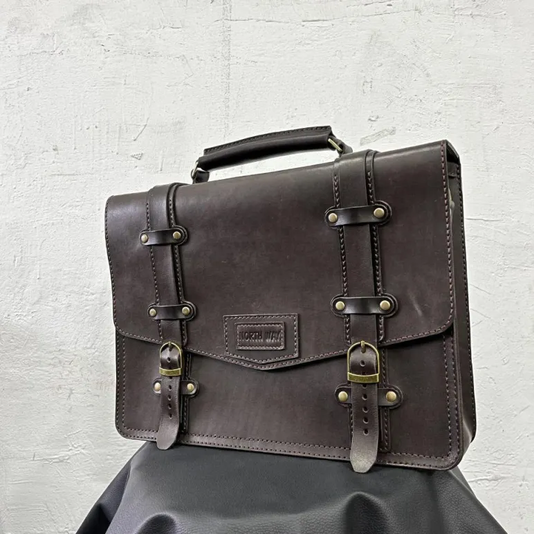 Кожаный портфель ручной работы