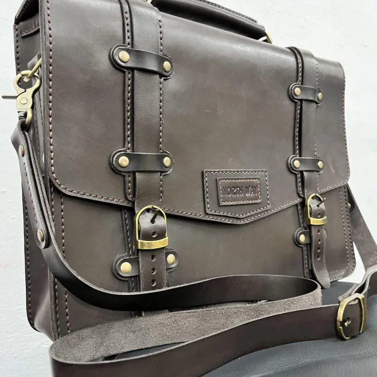 Кожаный портфель ручной работы