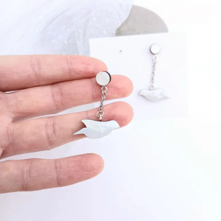 Серьги женские "птицы"