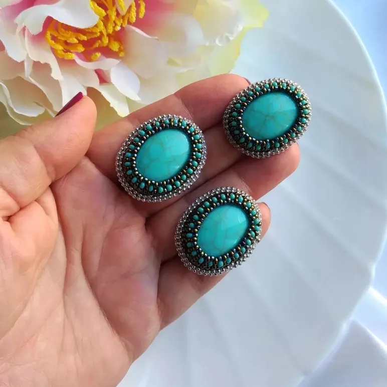 Комплект украшений под бирюзу