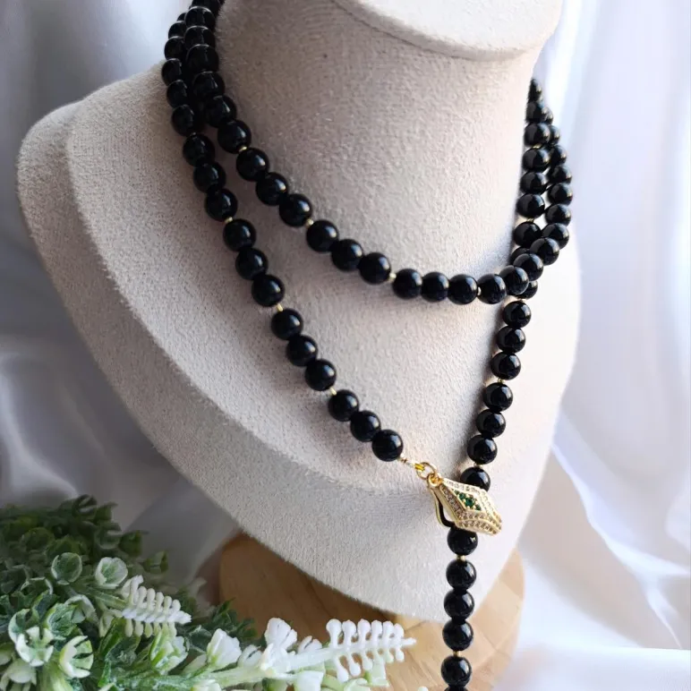 Колье-галстук трансформер из оникса