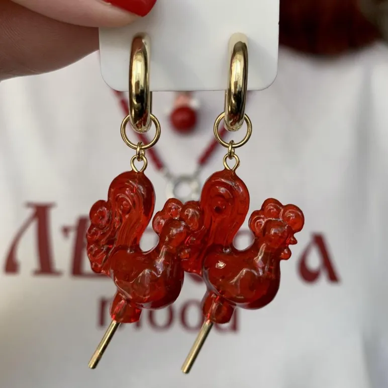 Авторские серьги из эпоксидной смолы