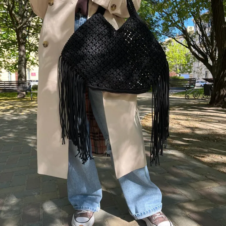 Сумка макраме в стиле YUZEFI