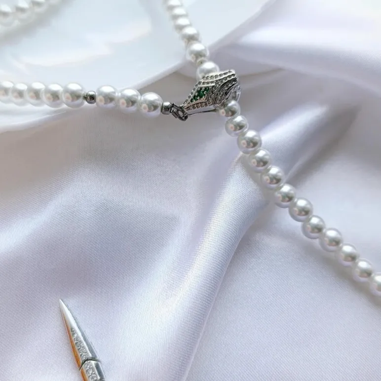 Колье-галстук трансформер из жемчуга