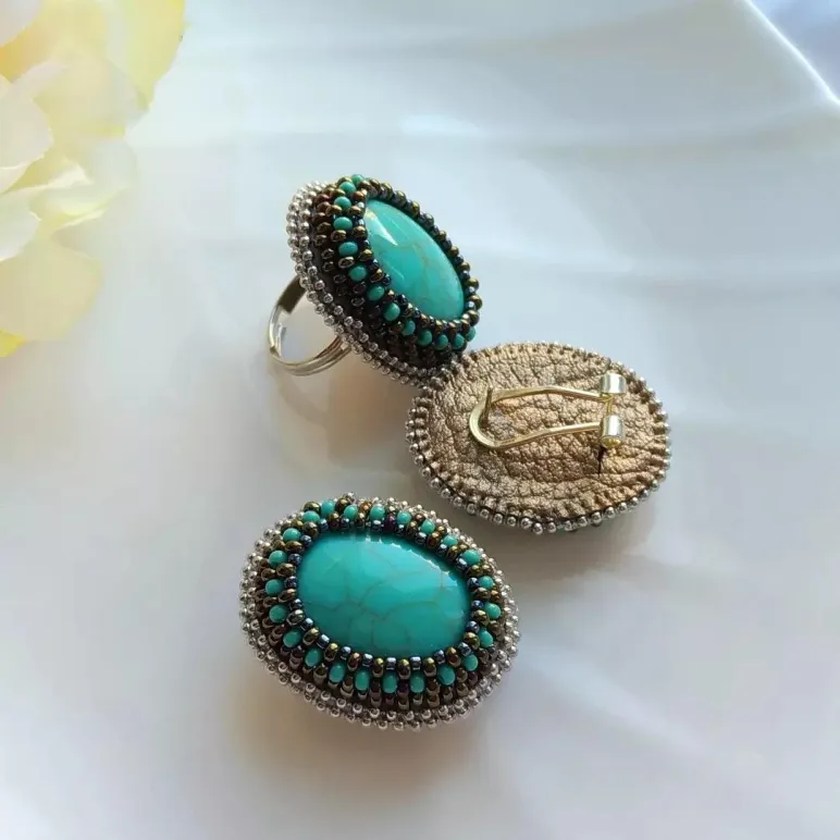 Комплект украшений под бирюзу