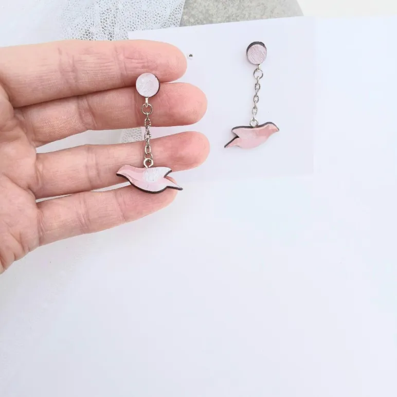 Серьги женские "птицы"