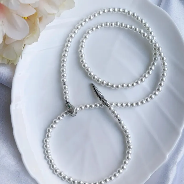 Колье-галстук трансформер из жемчуга