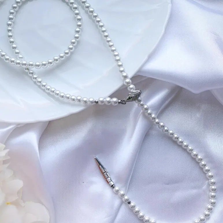 Колье-галстук трансформер из жемчуга