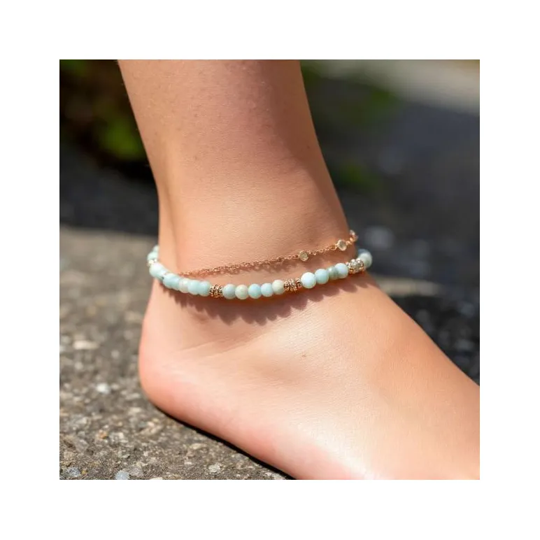 Украшение на ногу из камня