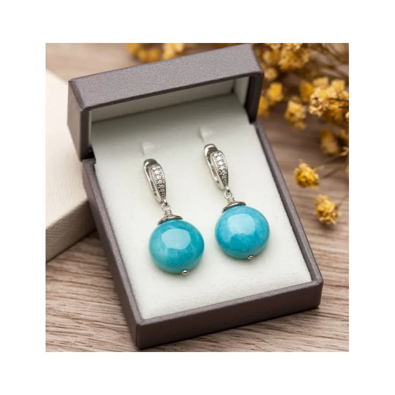 Сережки из амазонита