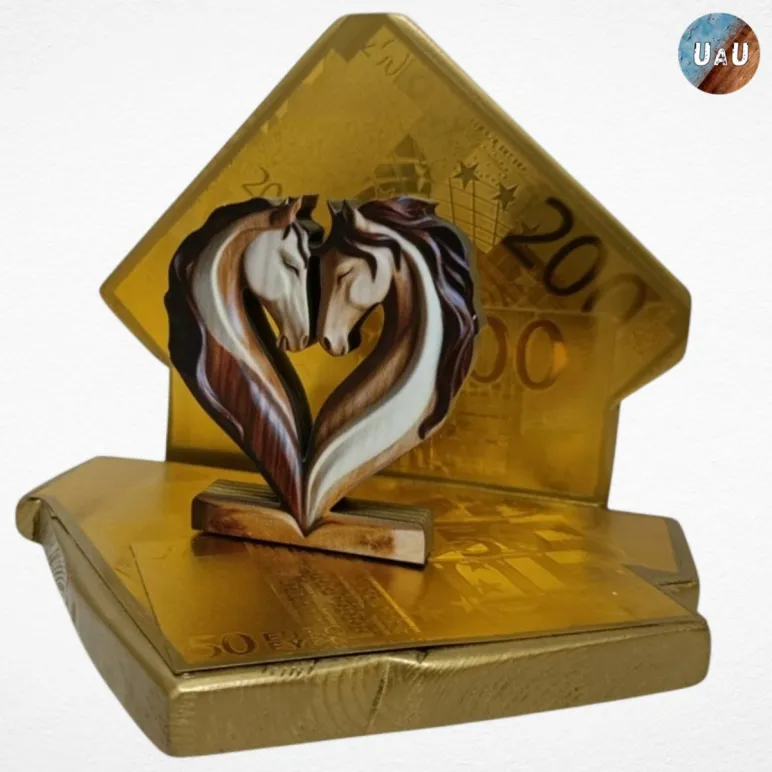 Сувенир ручной работы "Золотые Лошадки"