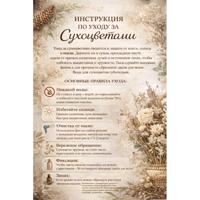 Премиальный эко-набор из сухоцветов для хендмейда и декора. МиксБОКС 2