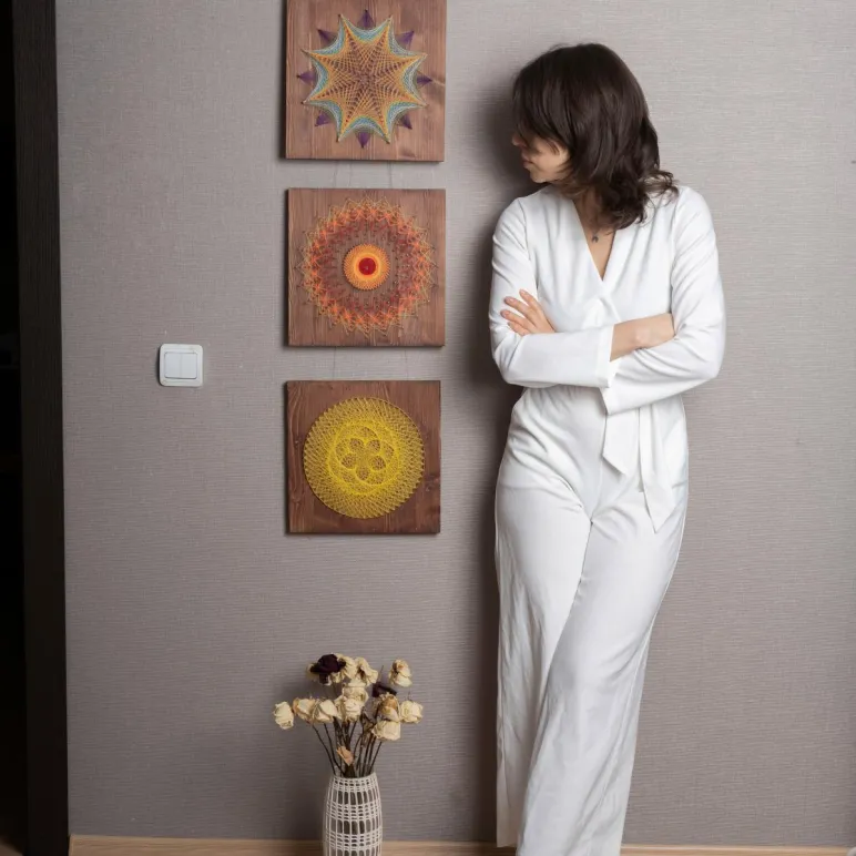 Мандала "Солнце" /30*30 см/ набор для творчества и медитаций