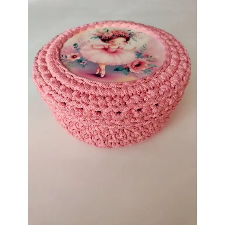 Шкатулка ручной работы розовая Балерина